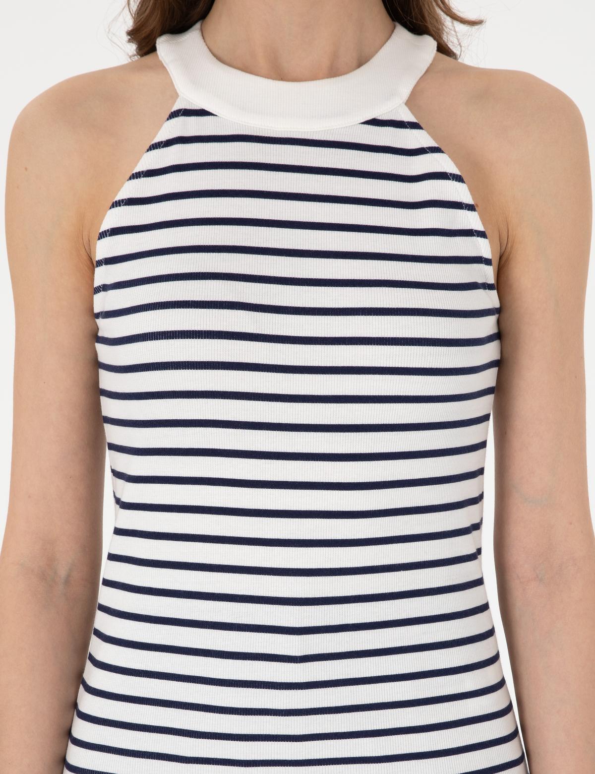 Lacivert Ex. Slim Fit Örme Bluz - 50305786037