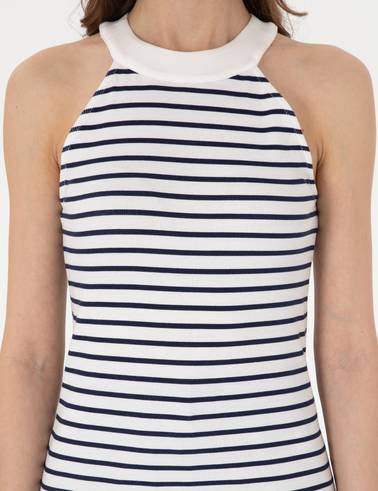 Lacivert Ex. Slim Fit Örme Bluz
