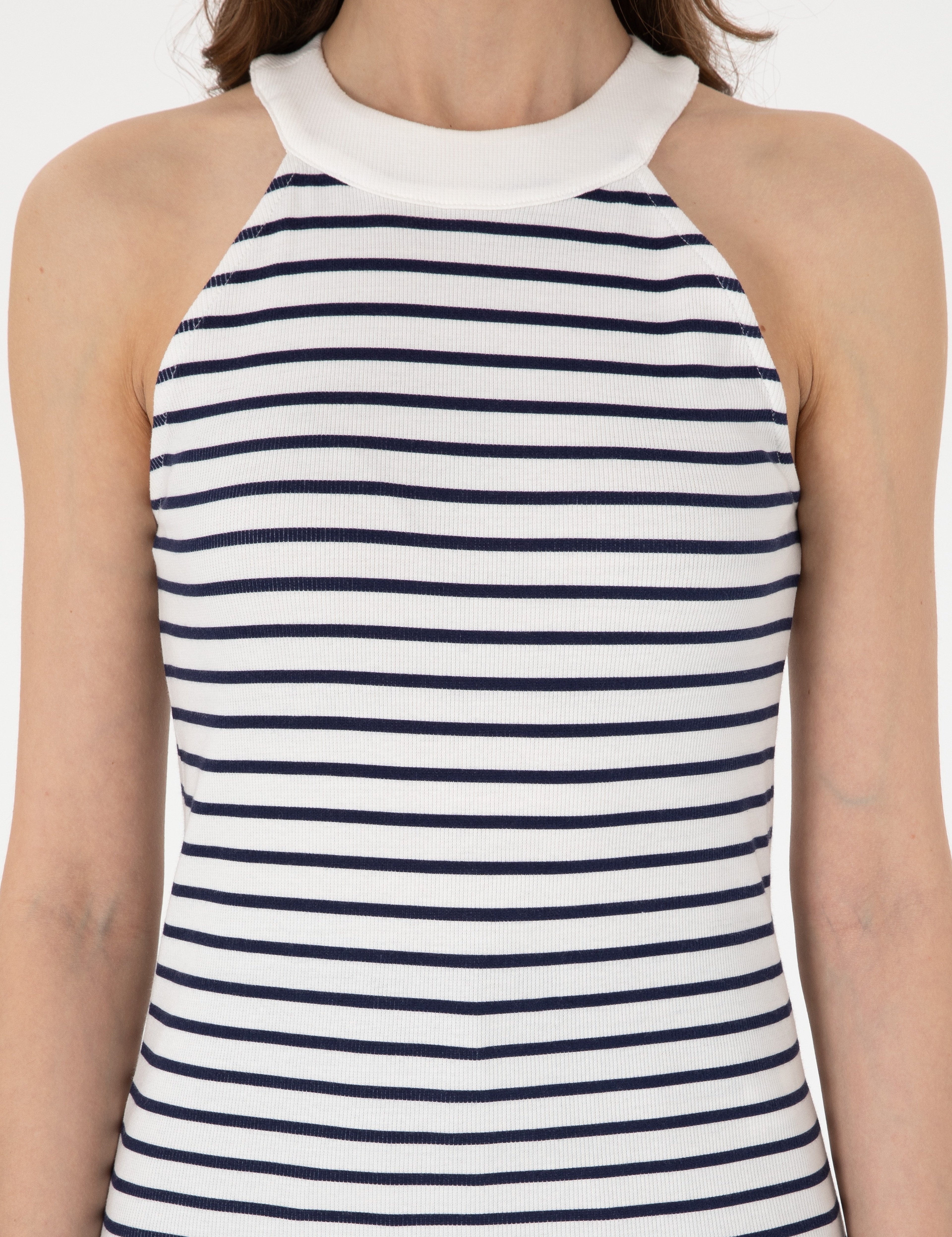 Lacivert Extra Slim Fit Örme Bluz - Image 6