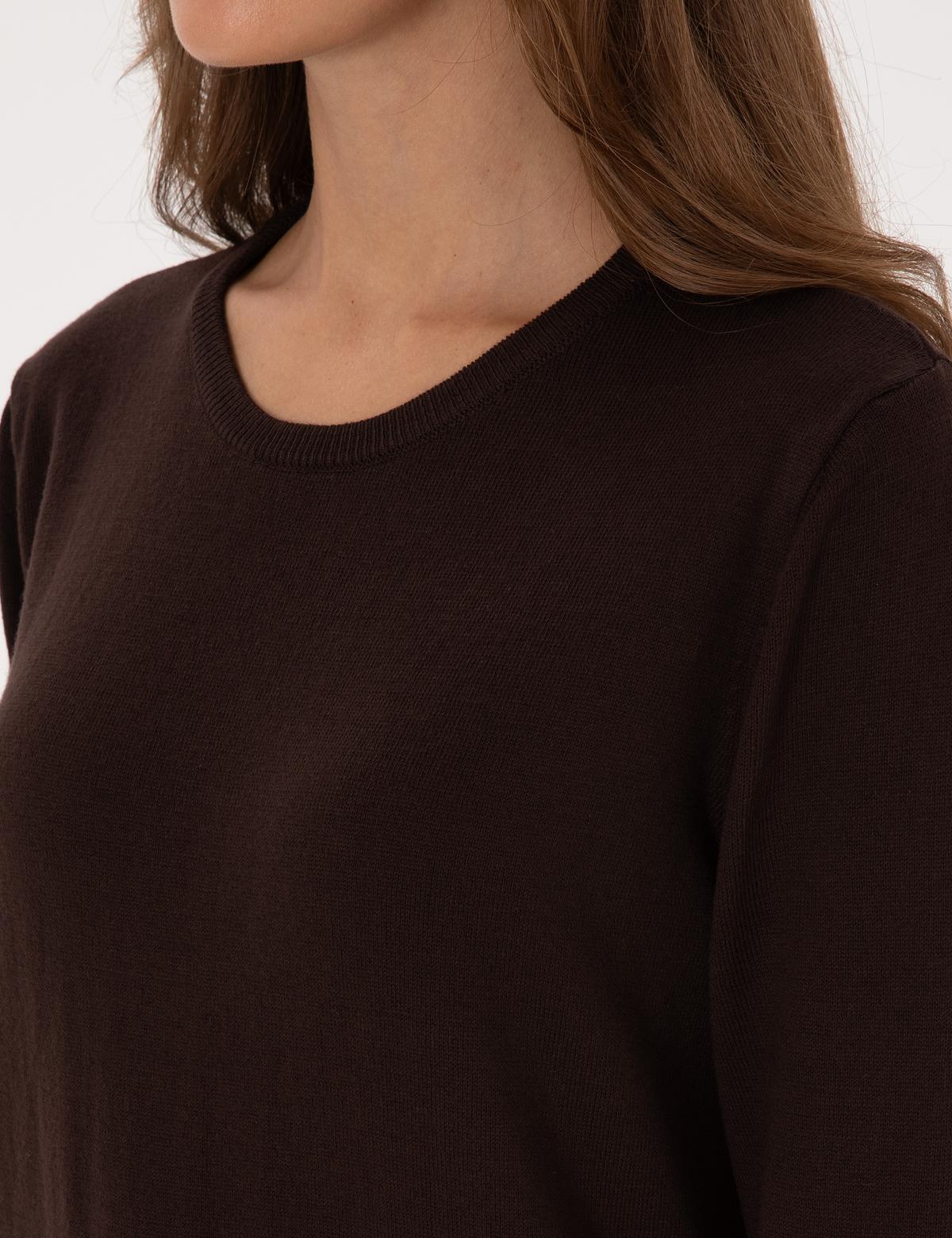 Kahverengi Comfort Fit Bisiklet Yaka Basic Kazak - 50316393026