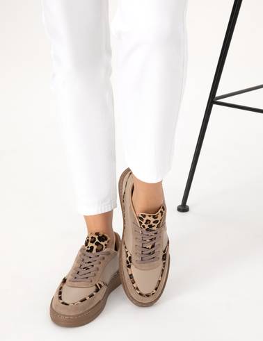Bej Deri Sneaker