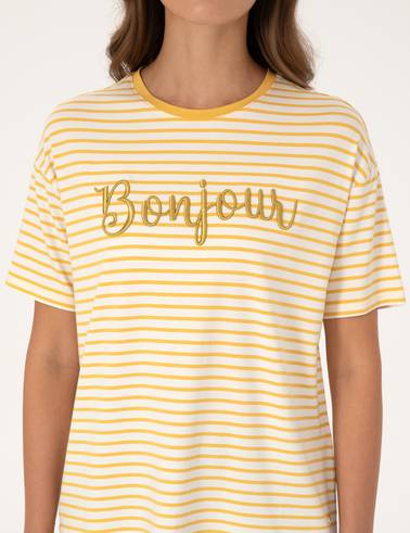 Sarı Comfort Fit Tişört