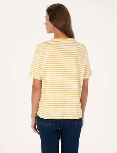 Sarı Comfort Fit Tişört