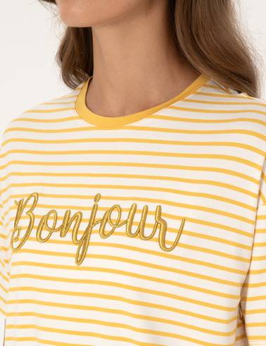 Sarı Comfort Fit Tişört