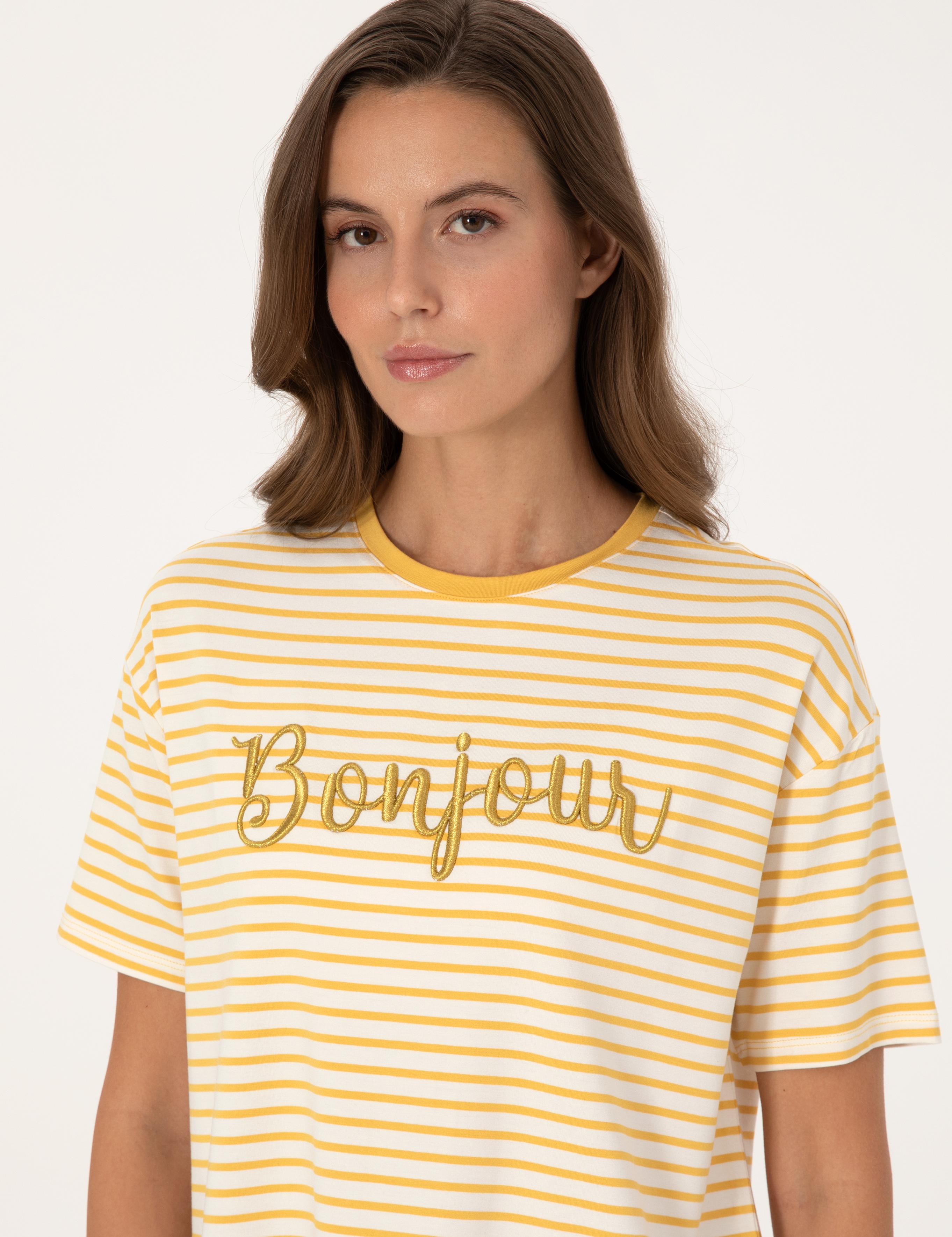 Sarı Comfort Fit Tişört