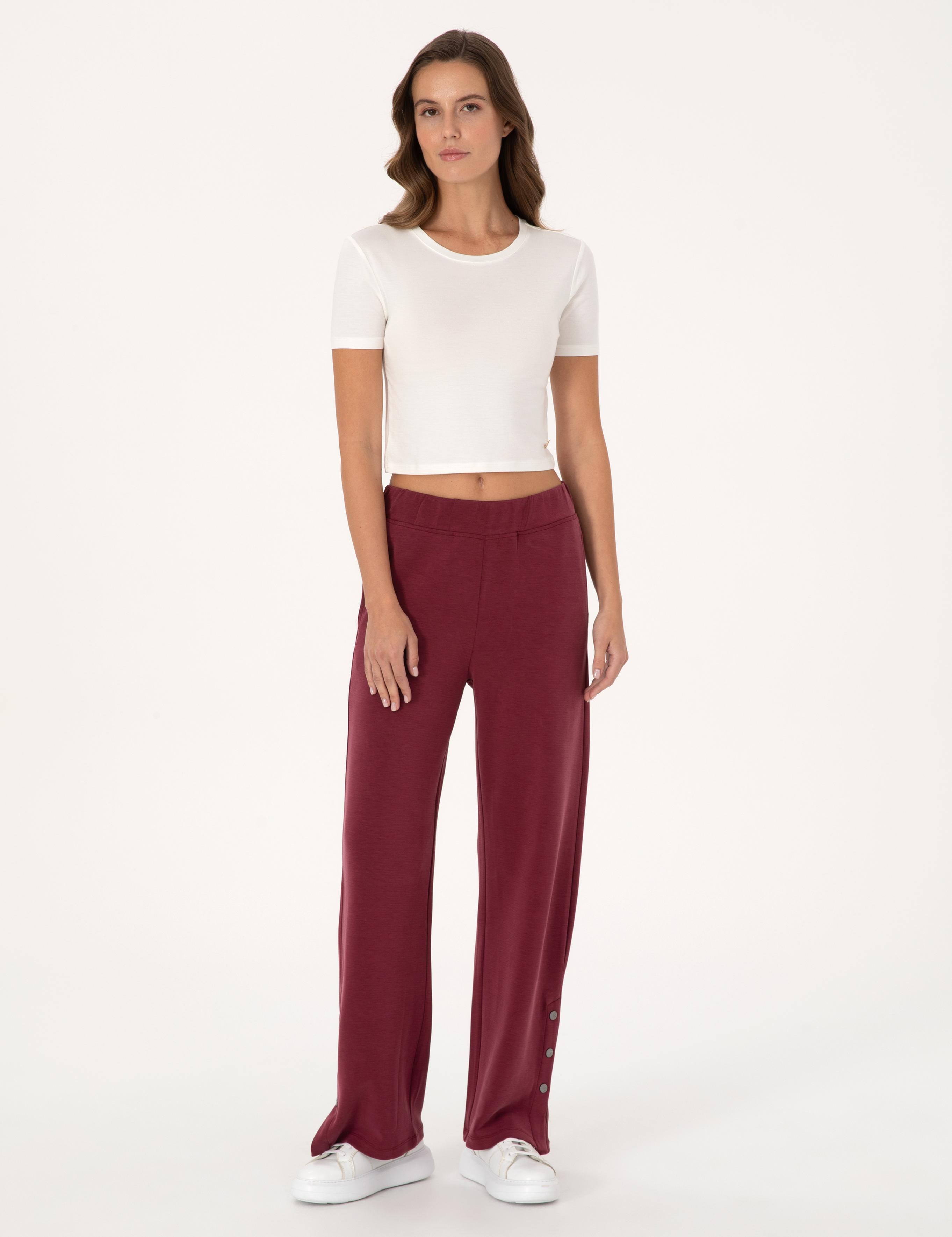 Vişne Flare Fit Eşofman Altı