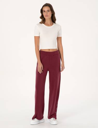 Vişne Flare Fit Eşofman Altı