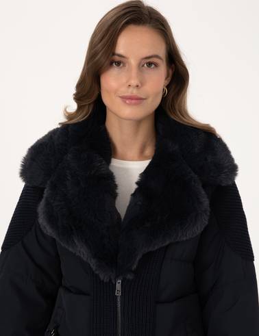 Lacivert Comfort Fit Mont
