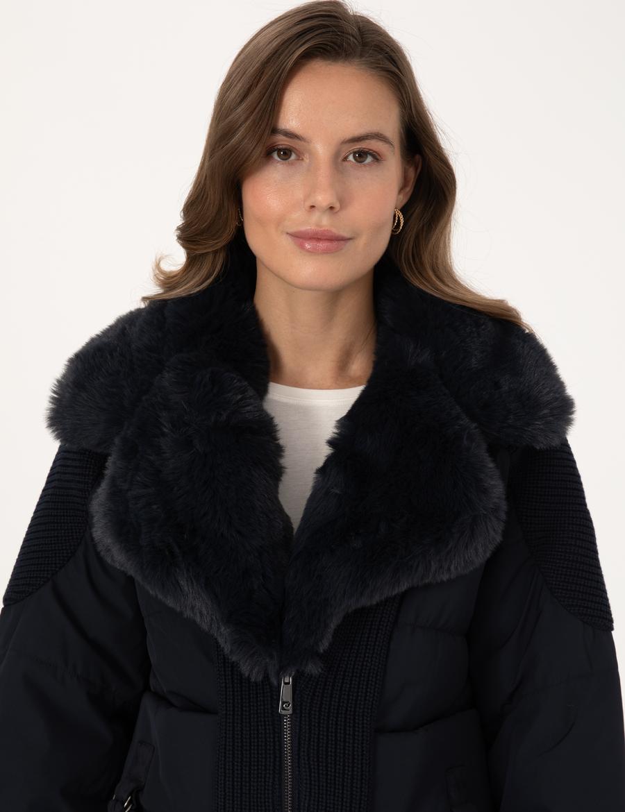 Lacivert Comfort Fit Mont