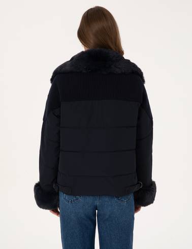 Lacivert Comfort Fit Mont
