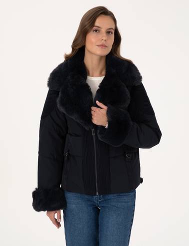 Lacivert Comfort Fit Mont