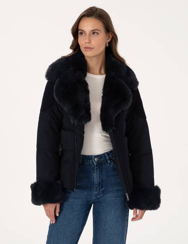 Lacivert Comfort Fit Mont