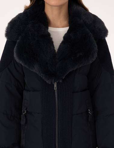Lacivert Comfort Fit Mont