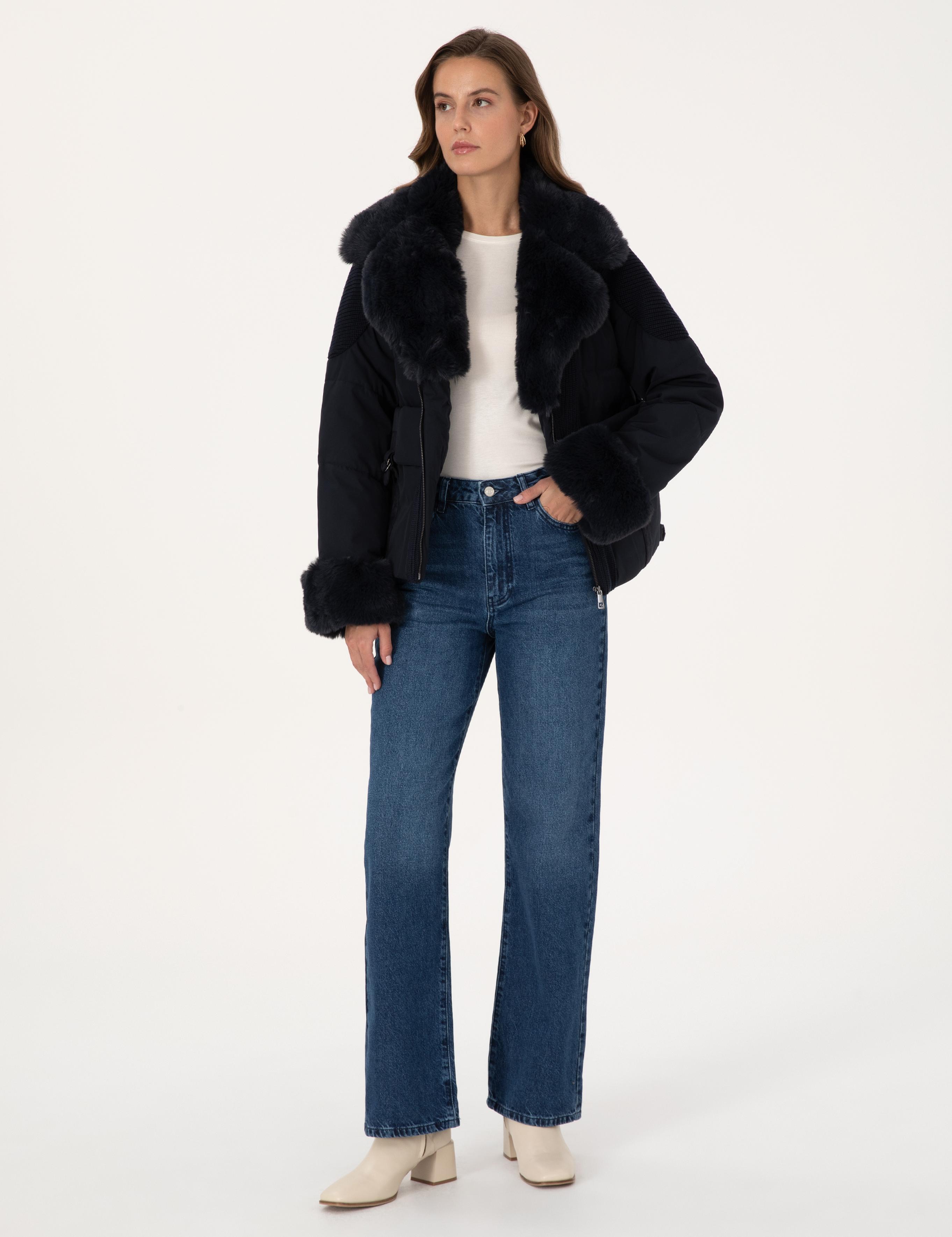 Lacivert Comfort Fit Mont