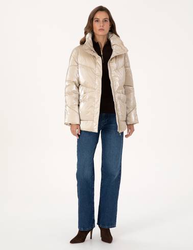 Bej Comfort Fit Mont