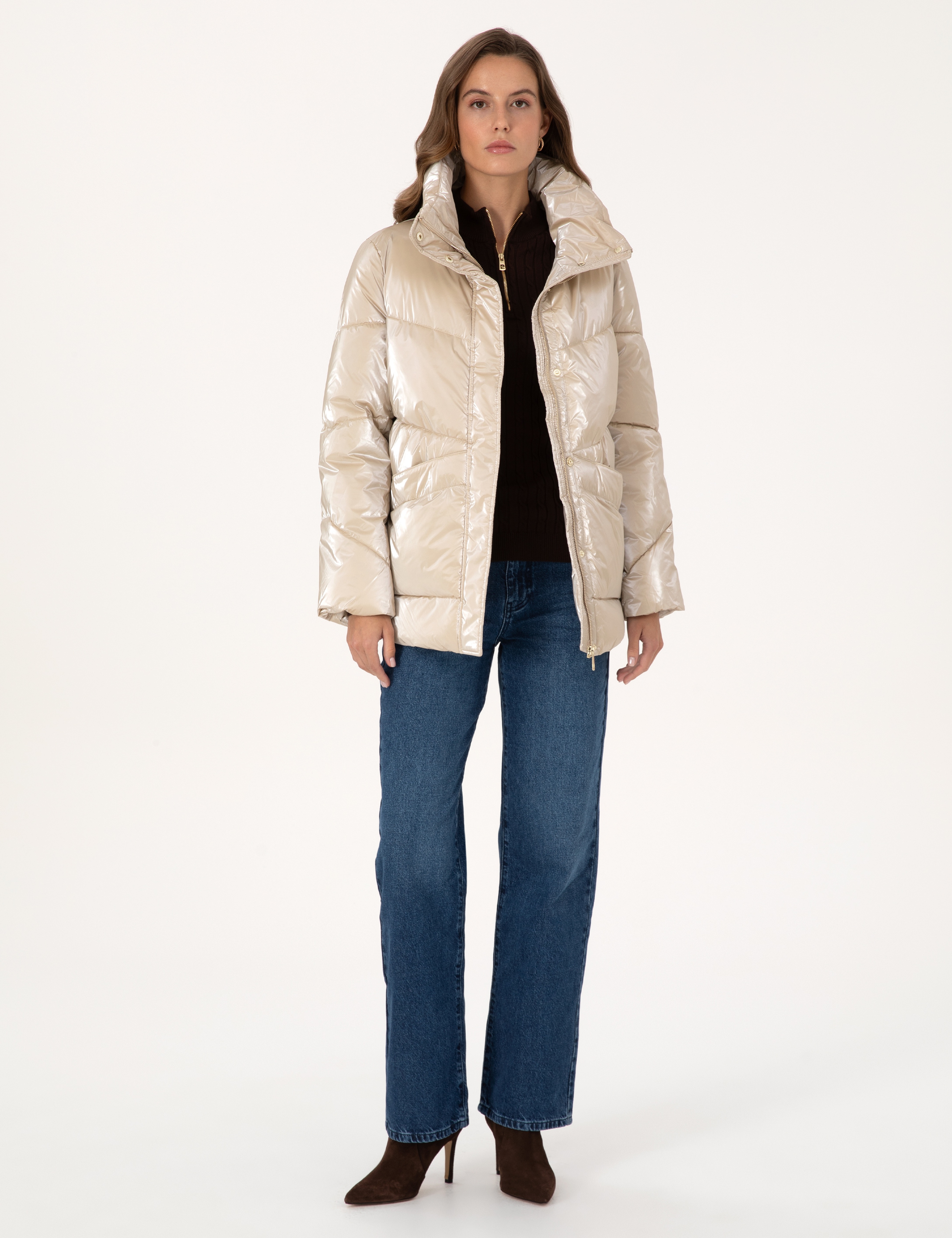 Bej Comfort Fit Mont