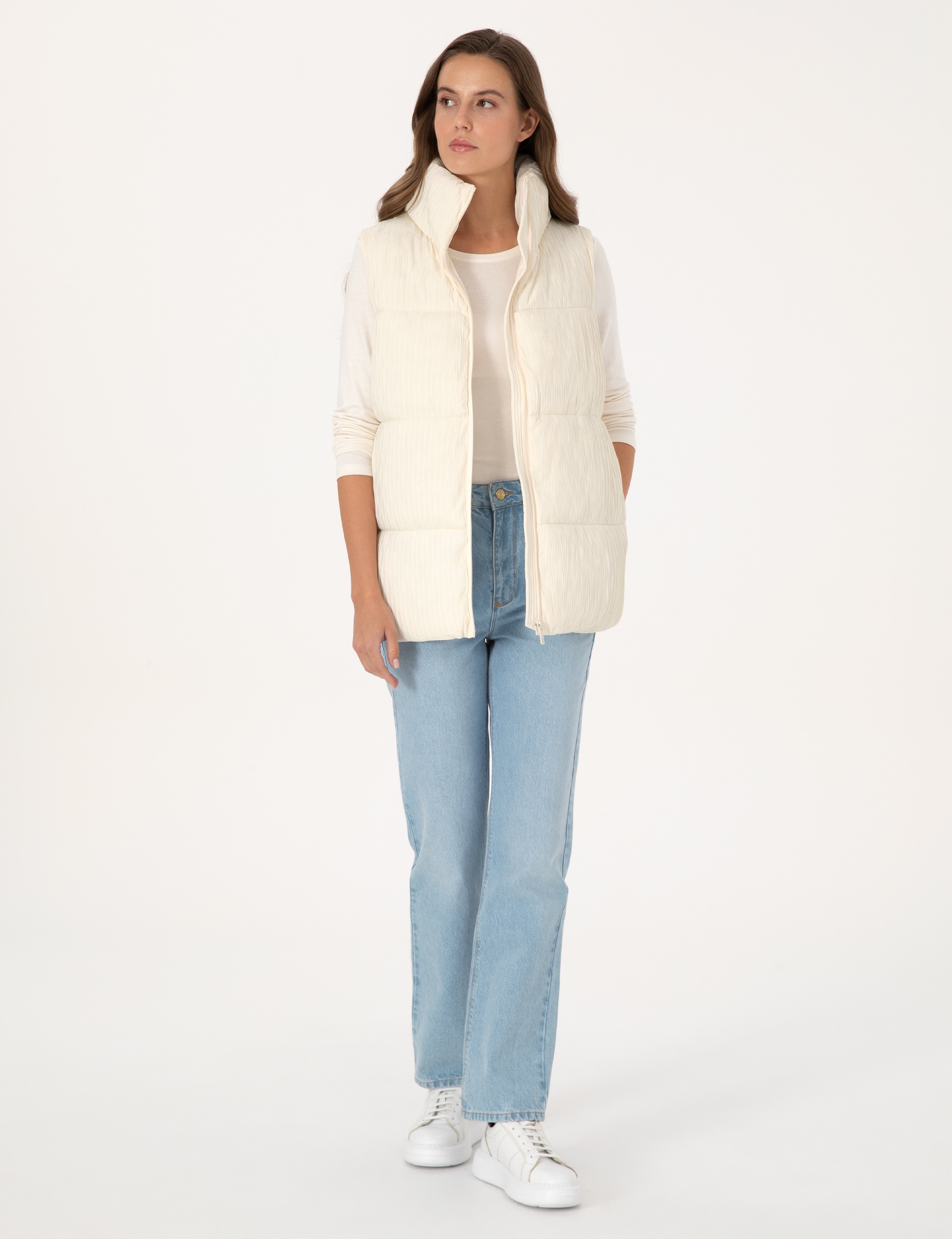 Ekru Regular Fit Yelek
