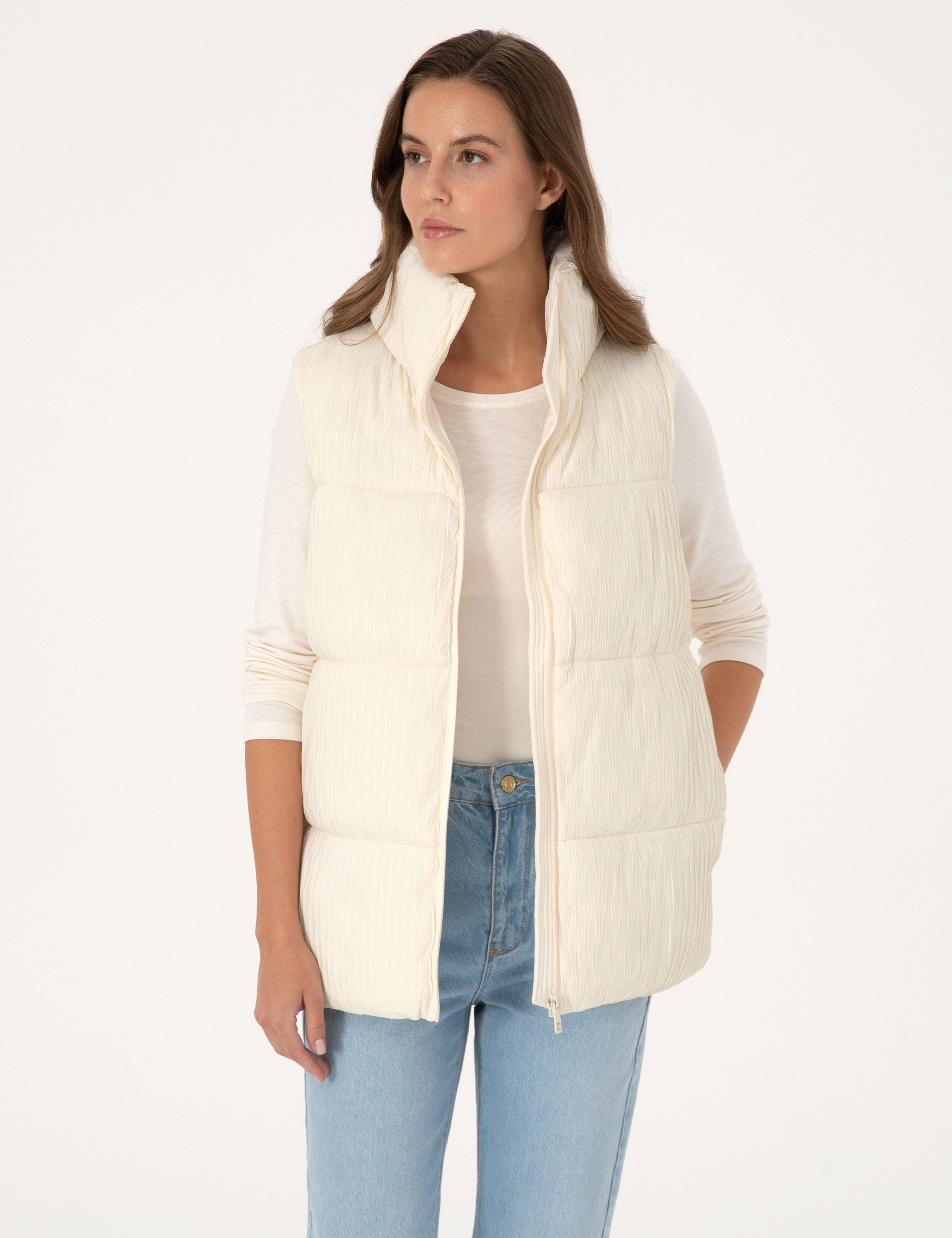 Ekru Regular Fit Yelek