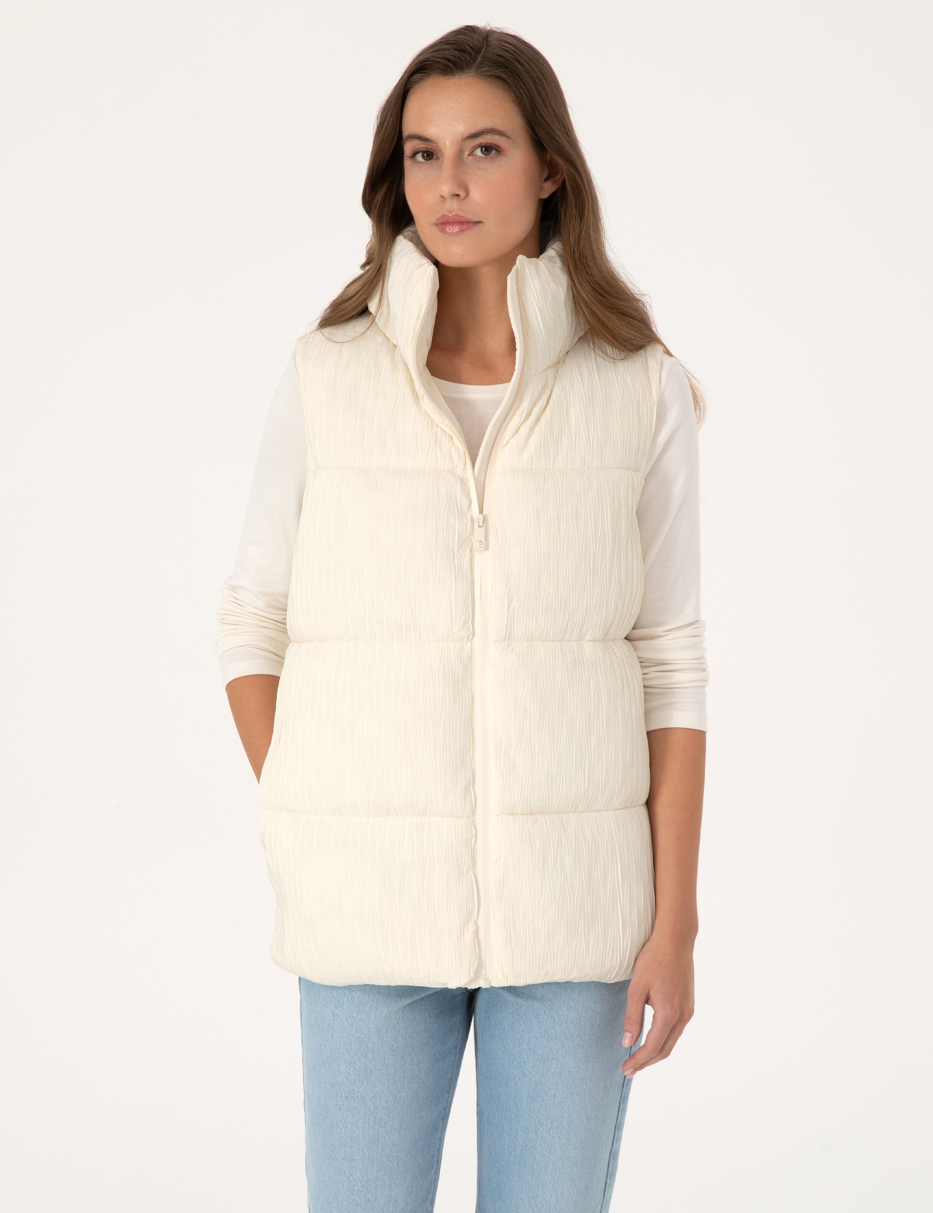 Ekru Regular Fit Yelek - Image 1