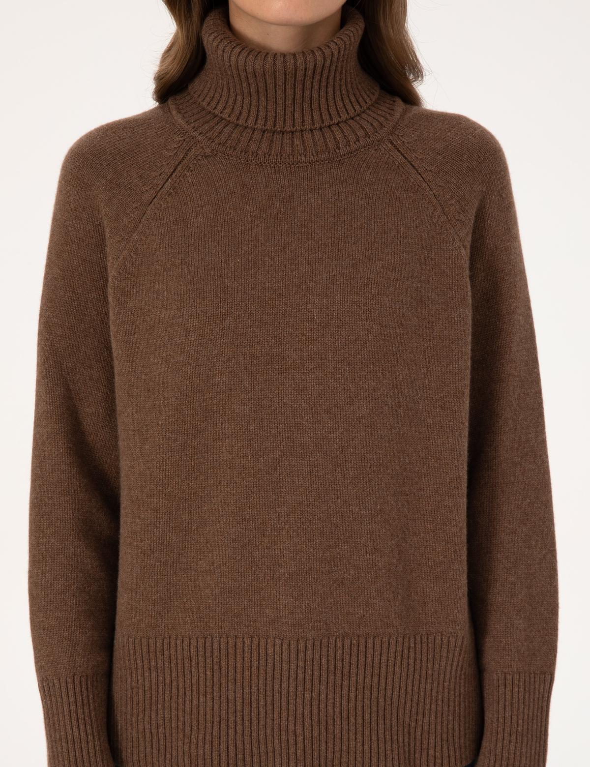 Kahverengi Comfort Fit Kazak - 50316667012