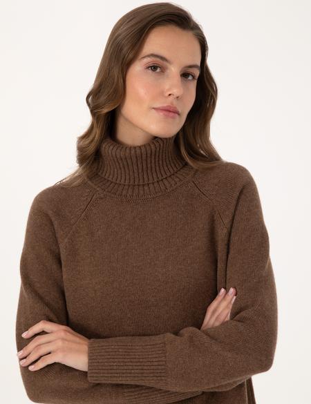 Kahverengi Comfort Fit Kazak - 50316667012