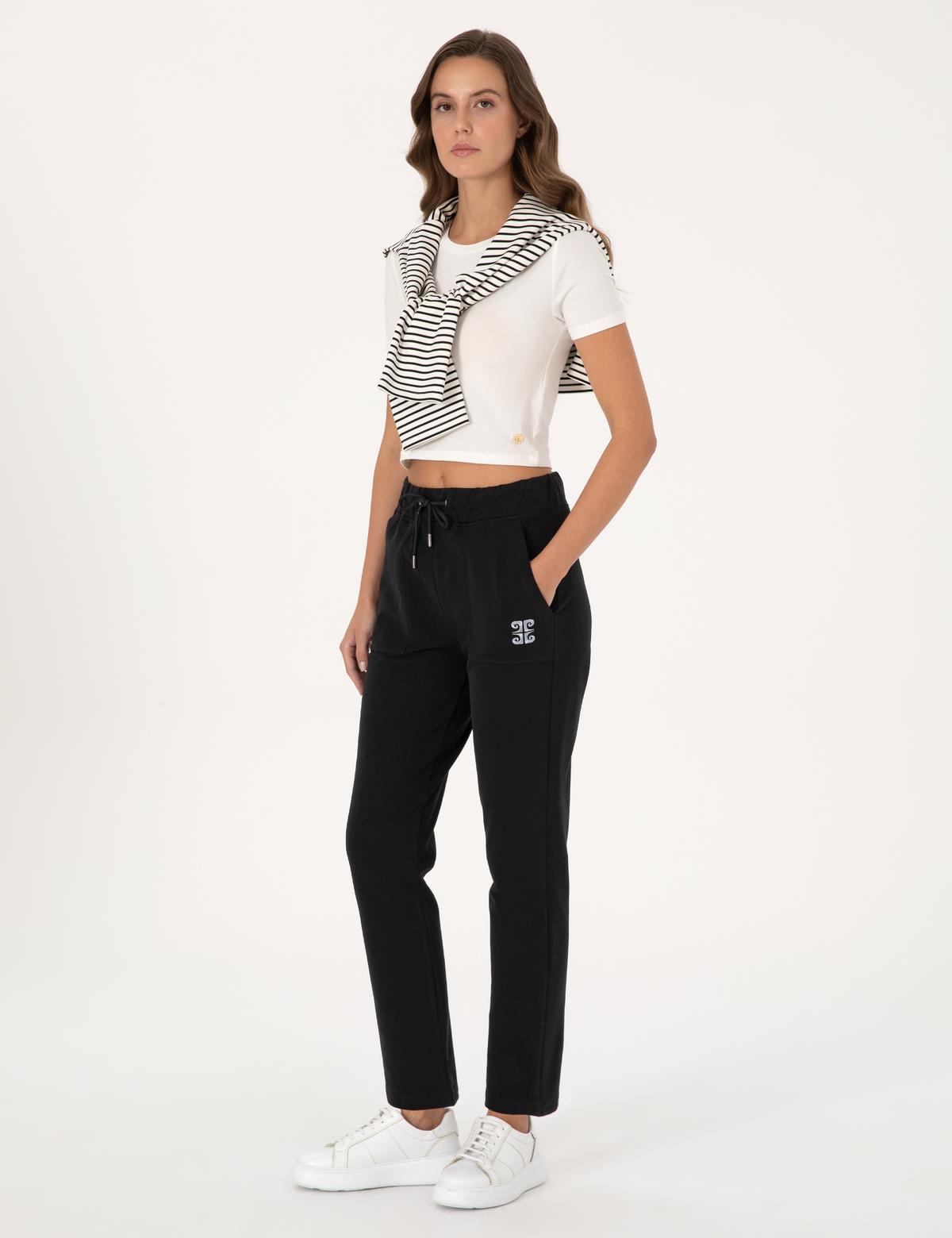 Siyah Kargo Fit Eşofman Altı - 50312233032