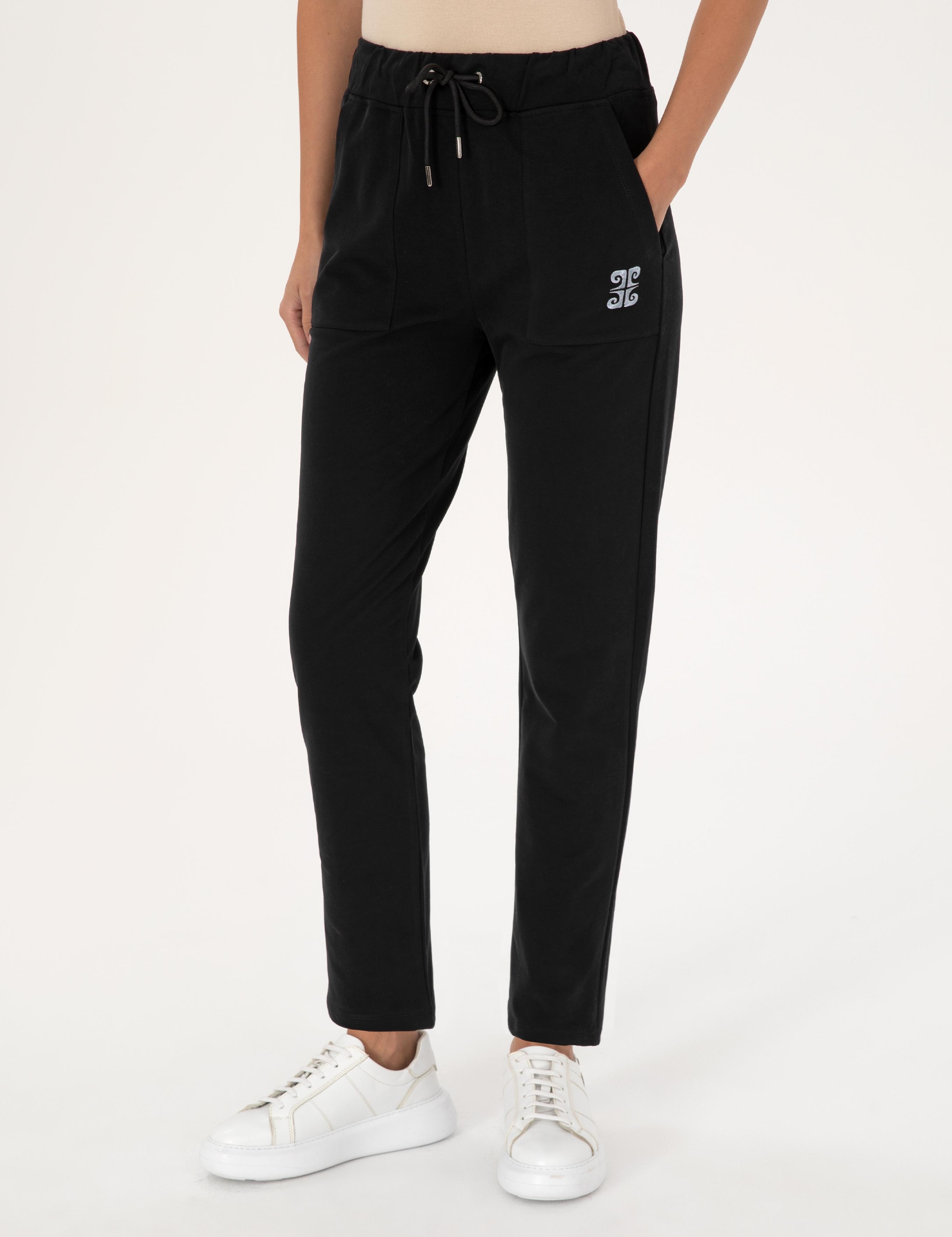 Siyah Kargo Fit Eşofman Altı