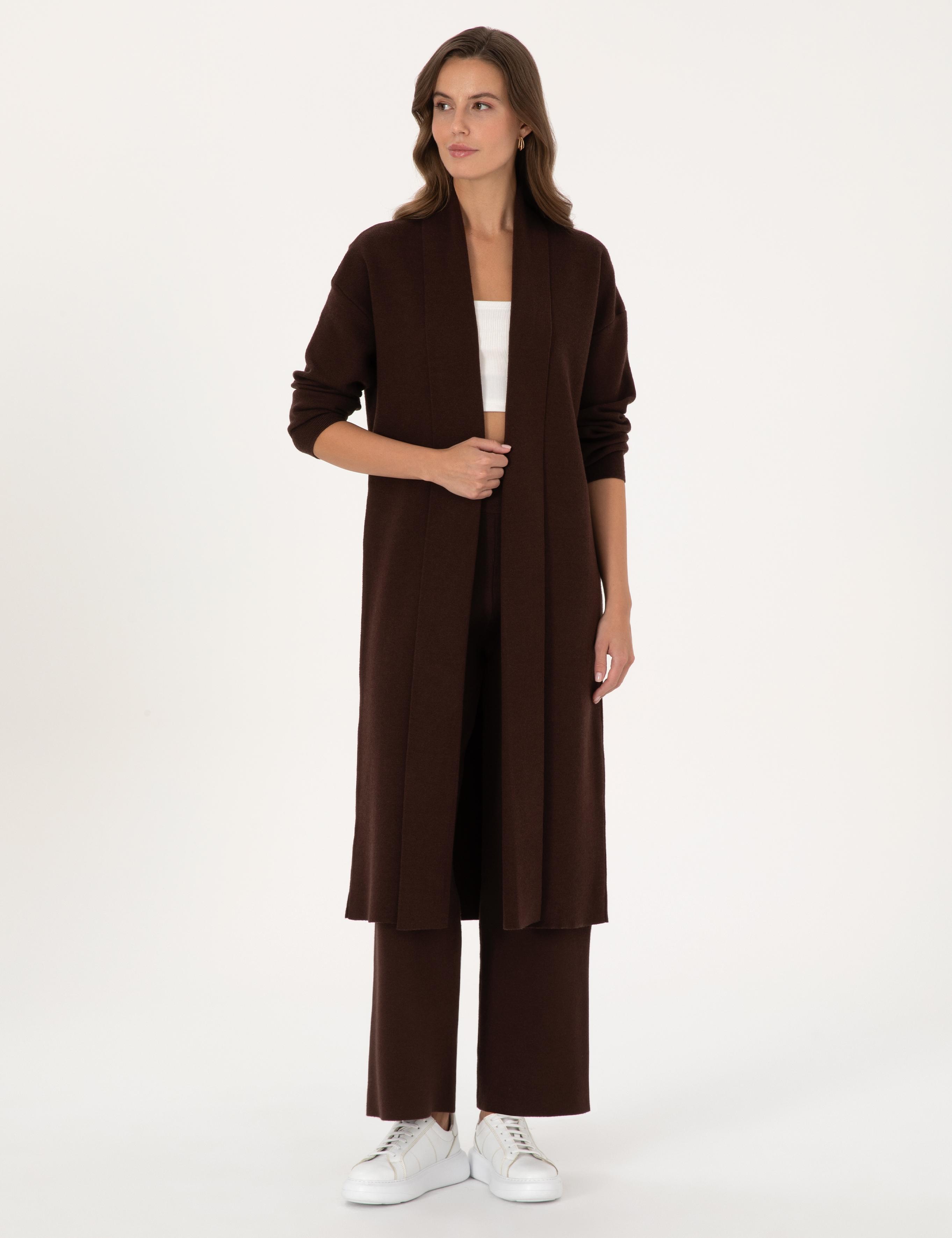 Kahverengi Loose Fit Triko Pantolon