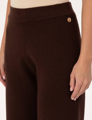 Kahverengi Loose Fit Triko Pantolon