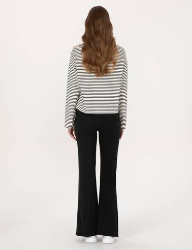 Siyah Flare Fit Tayt