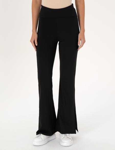 Siyah Flare Fit Tayt - 50314957017