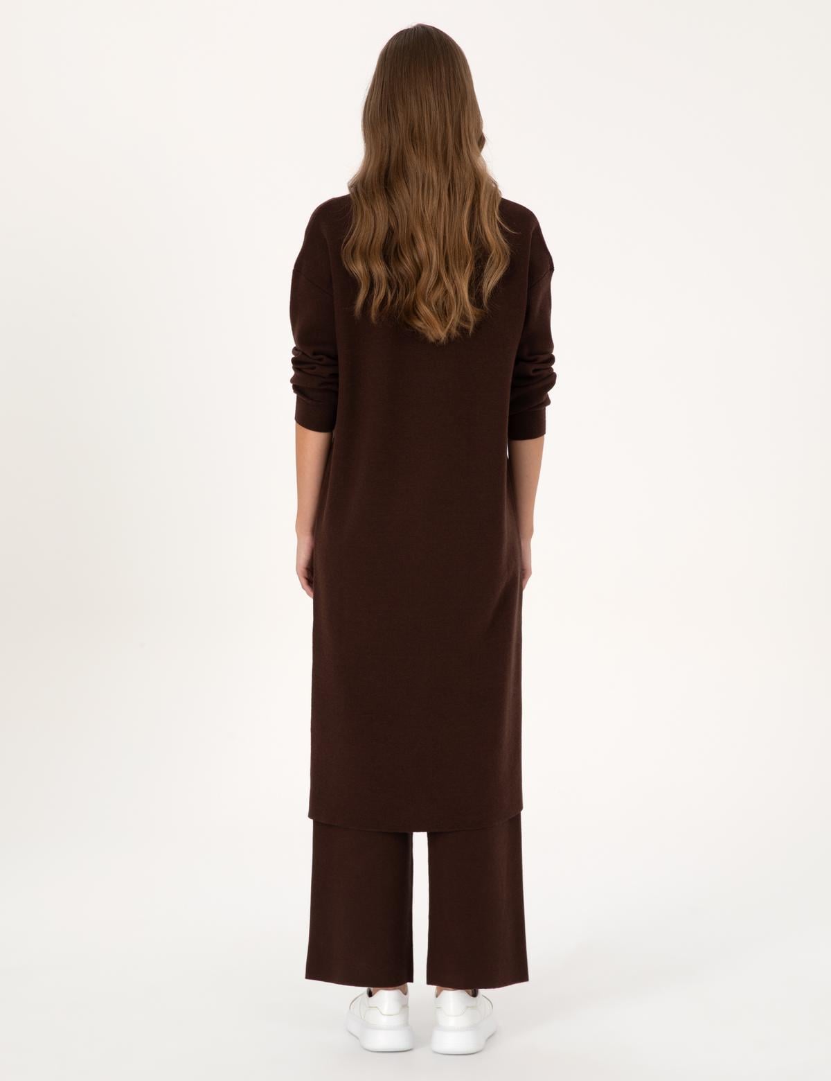 Kahverengi Comfort Fit Triko Hırka - 50311603013