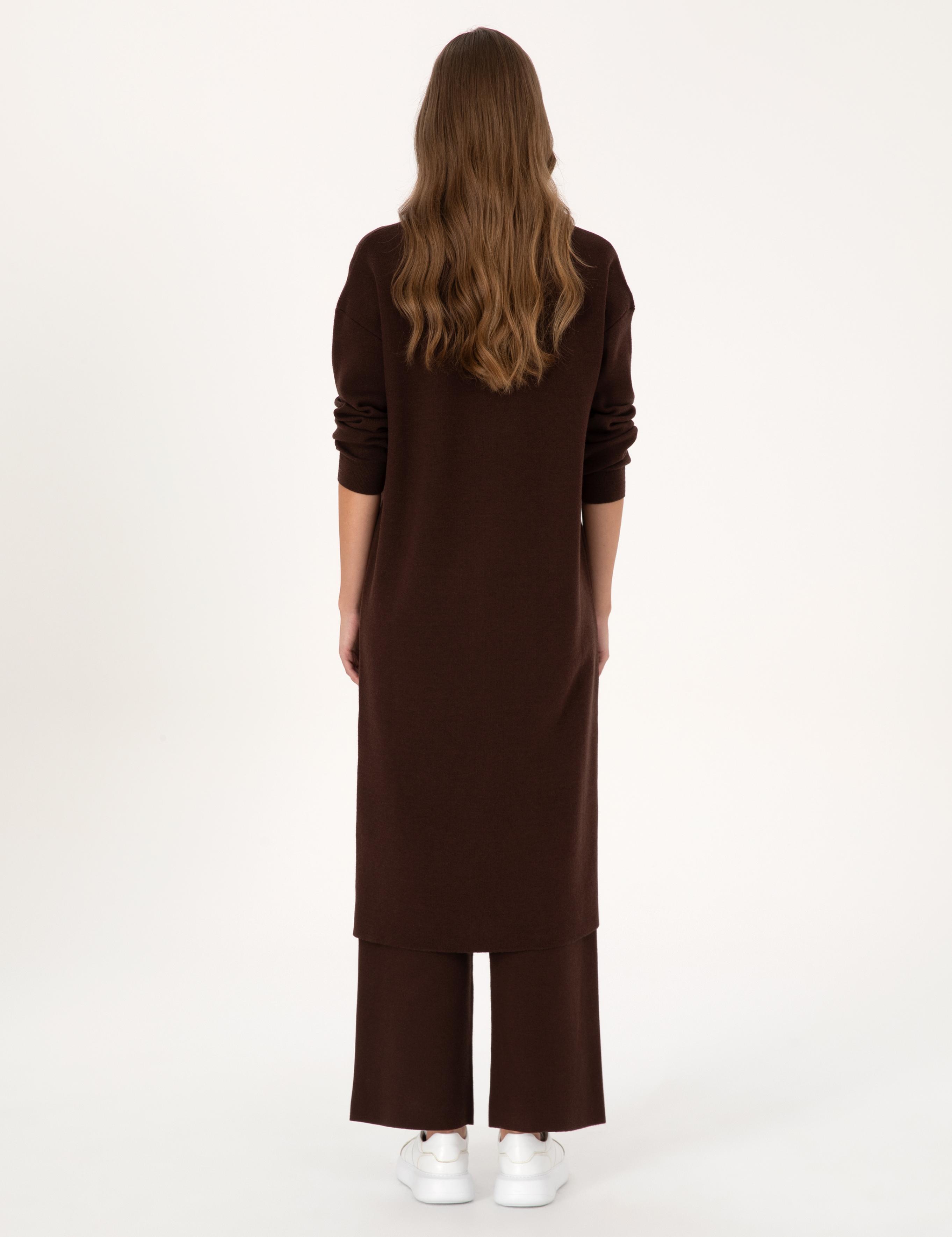 Kahverengi Comfort Fit Triko Hırka