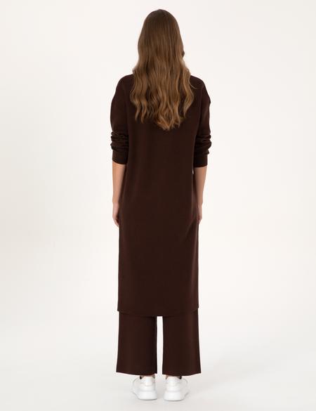 Kahverengi Comfort Fit Triko Hırka - 50311603013