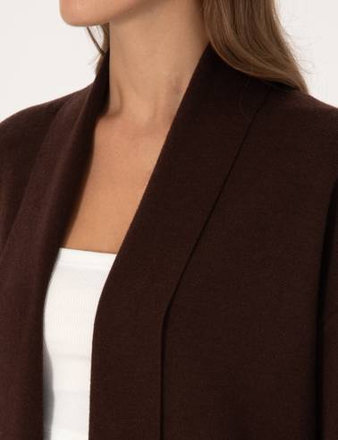 Kahverengi Comfort Fit Triko Hırka