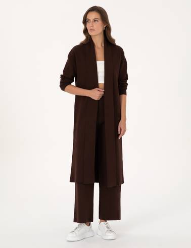 Kahverengi Comfort Fit Triko Hırka