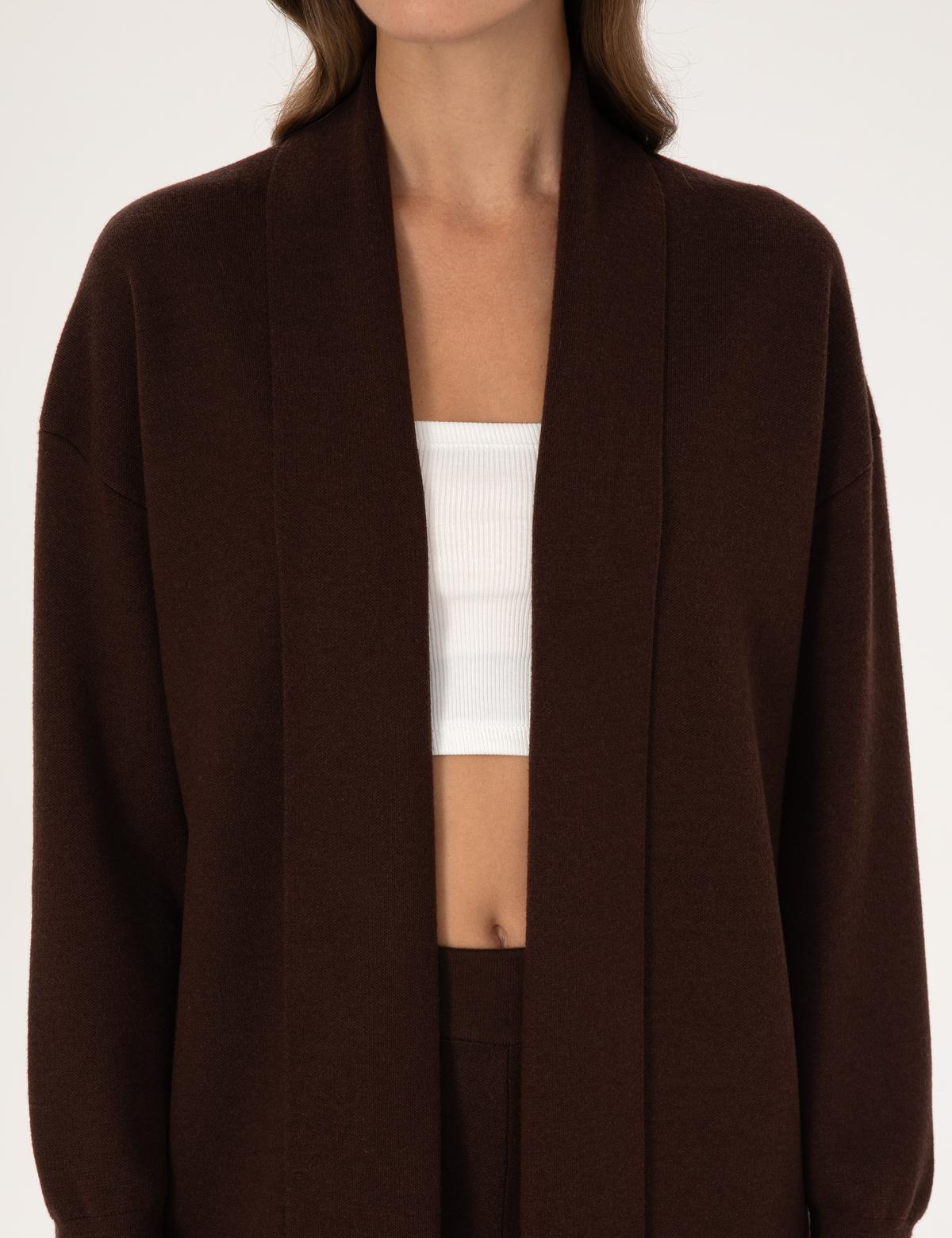 Kahverengi Comfort Fit Triko Hırka - 50311603013