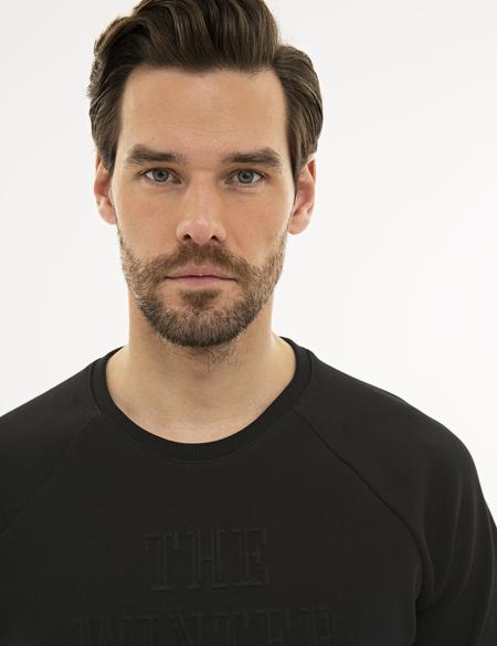 Siyah Regular Fit Sweatshirt - 50228423021