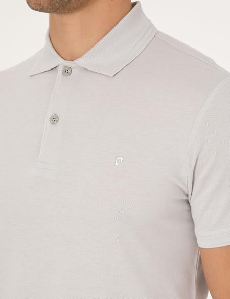 Açık Gri Slim Fit Basic Tişört - 50325323009