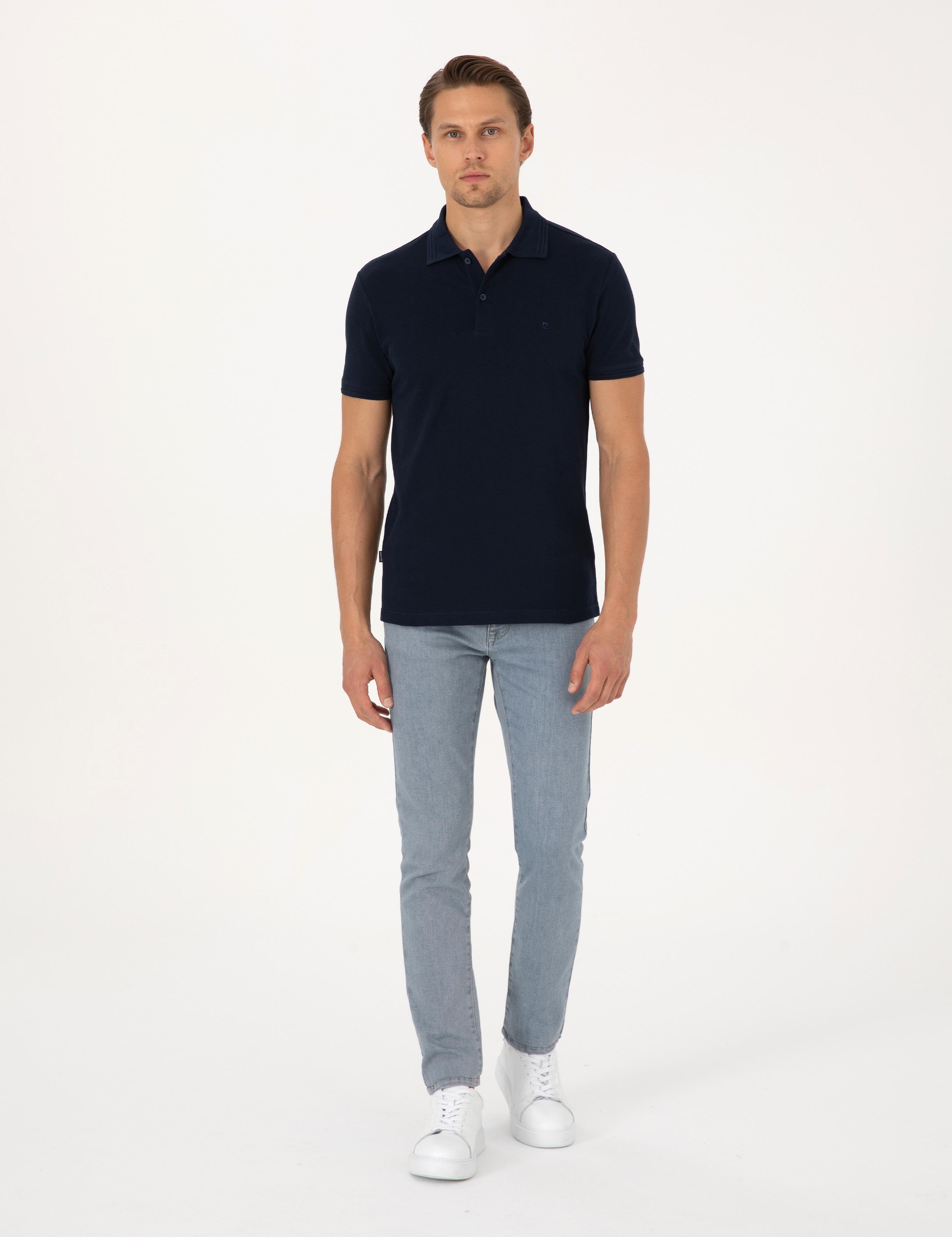 Lacivert Slim Fit Basic Tişört