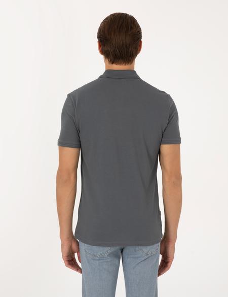 Antrasit Slim Fit Basic Tişört - 50325323030