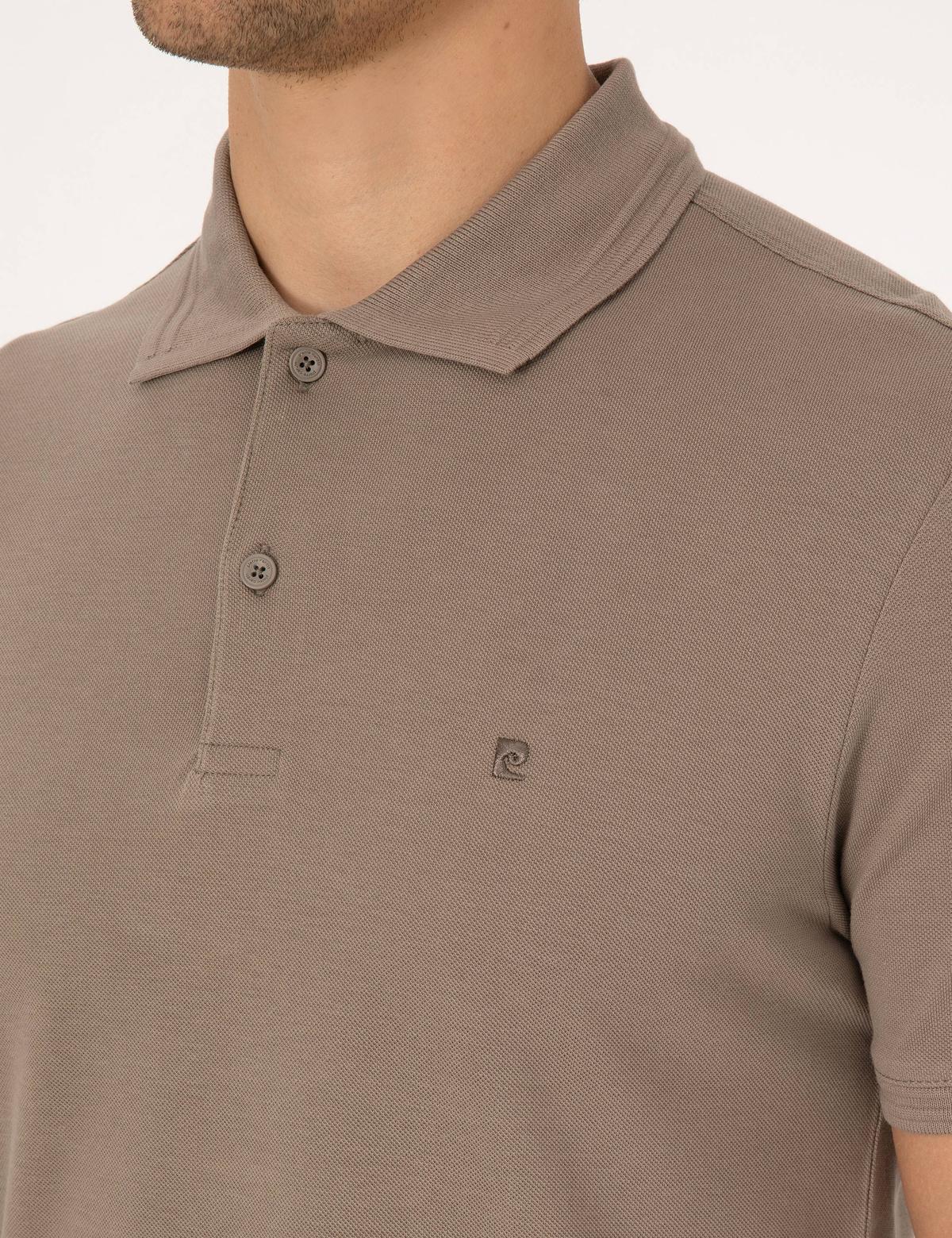 KAHVERENGI Slim Fit Basic Tişört - 50325323228