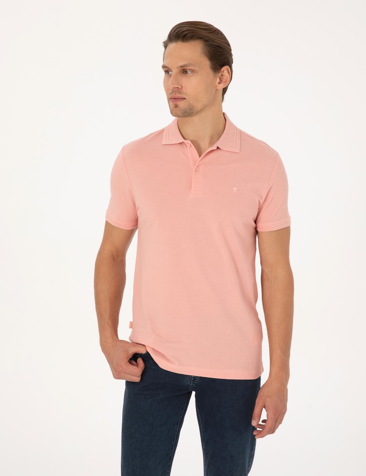 Gül Kurusu Slim Fit Basic Tişört - 50325323070