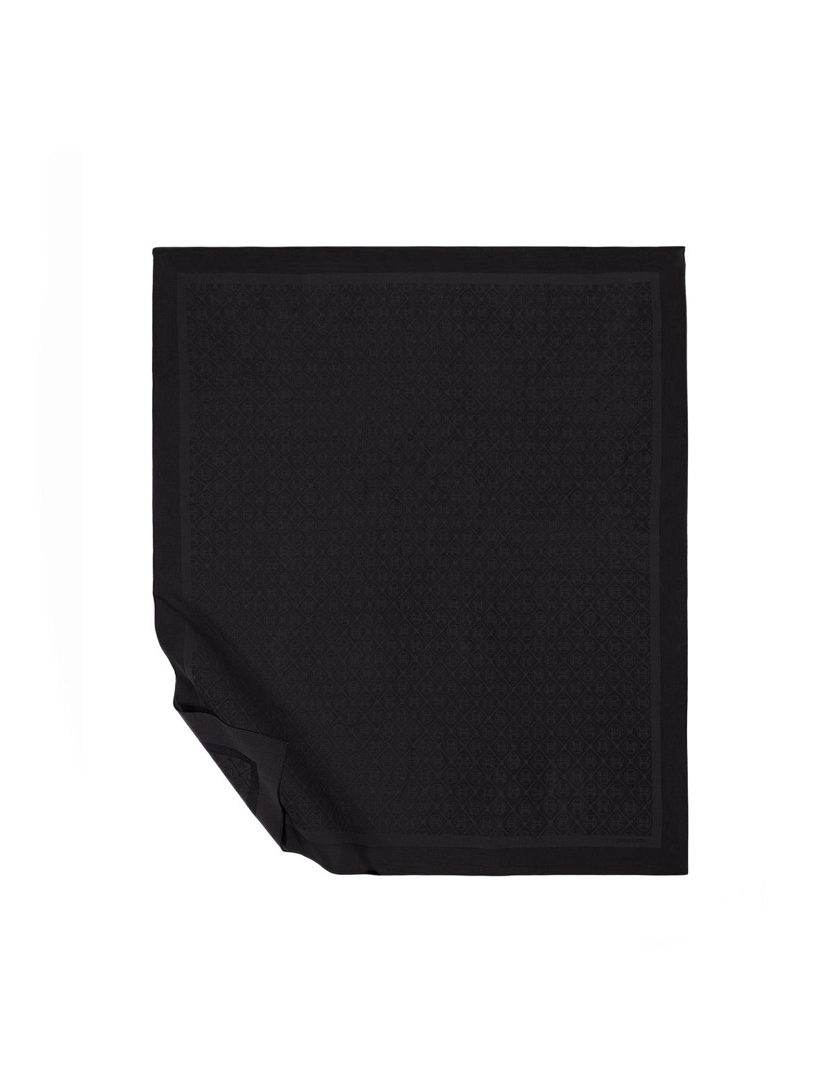 Siyah Pamuk Karışımlı Eşarp