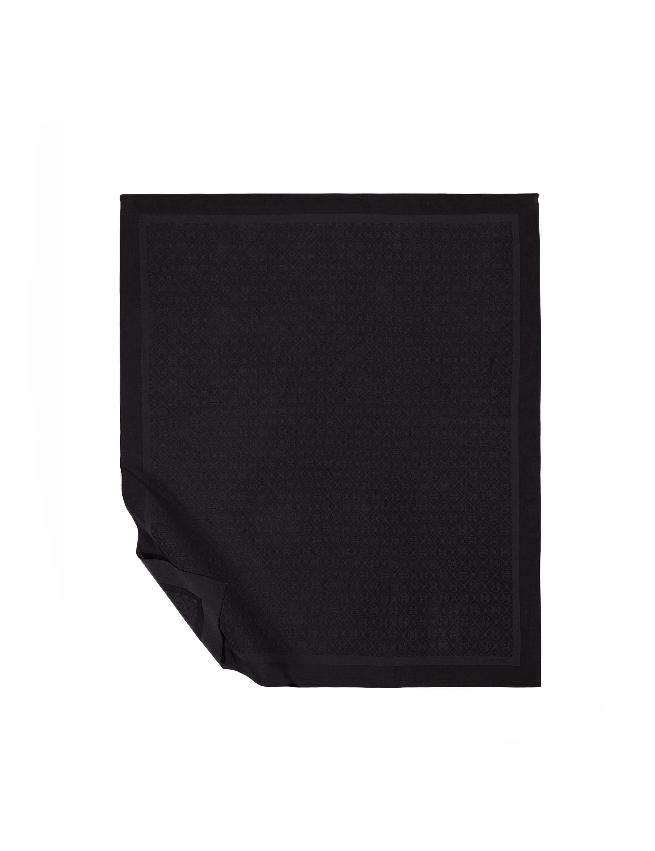 Siyah Pamuk Karışımlı Eşarp