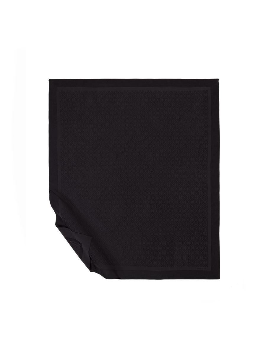 Siyah Pamuk Karışımlı Eşarp