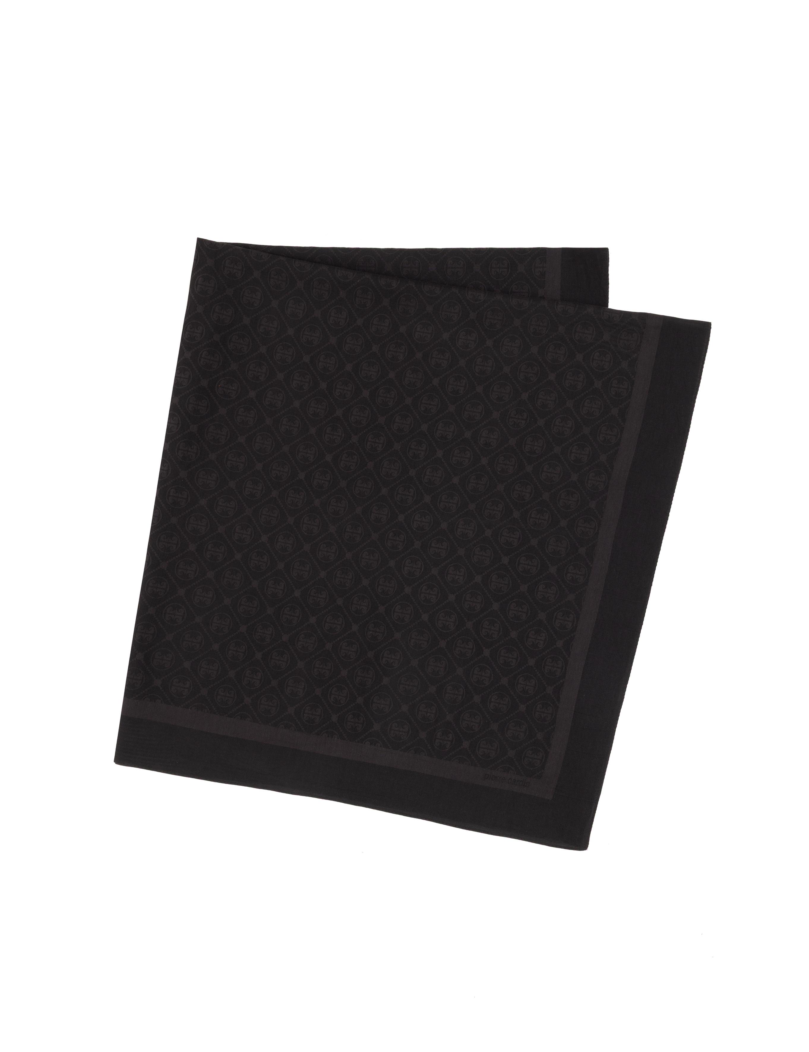 Siyah Pamuk Karışımlı Eşarp