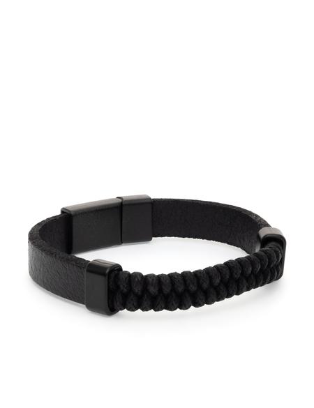 Siyah %100 Deri Bileklik - 50318543001