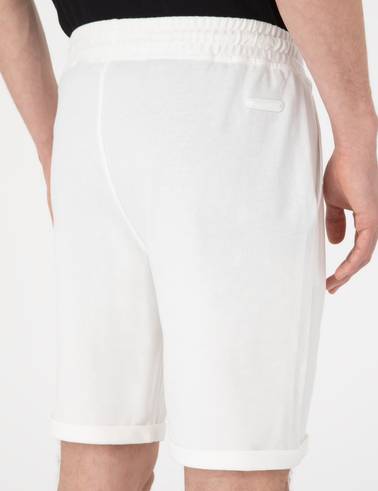 Ekru Regular Fit Örme Şort