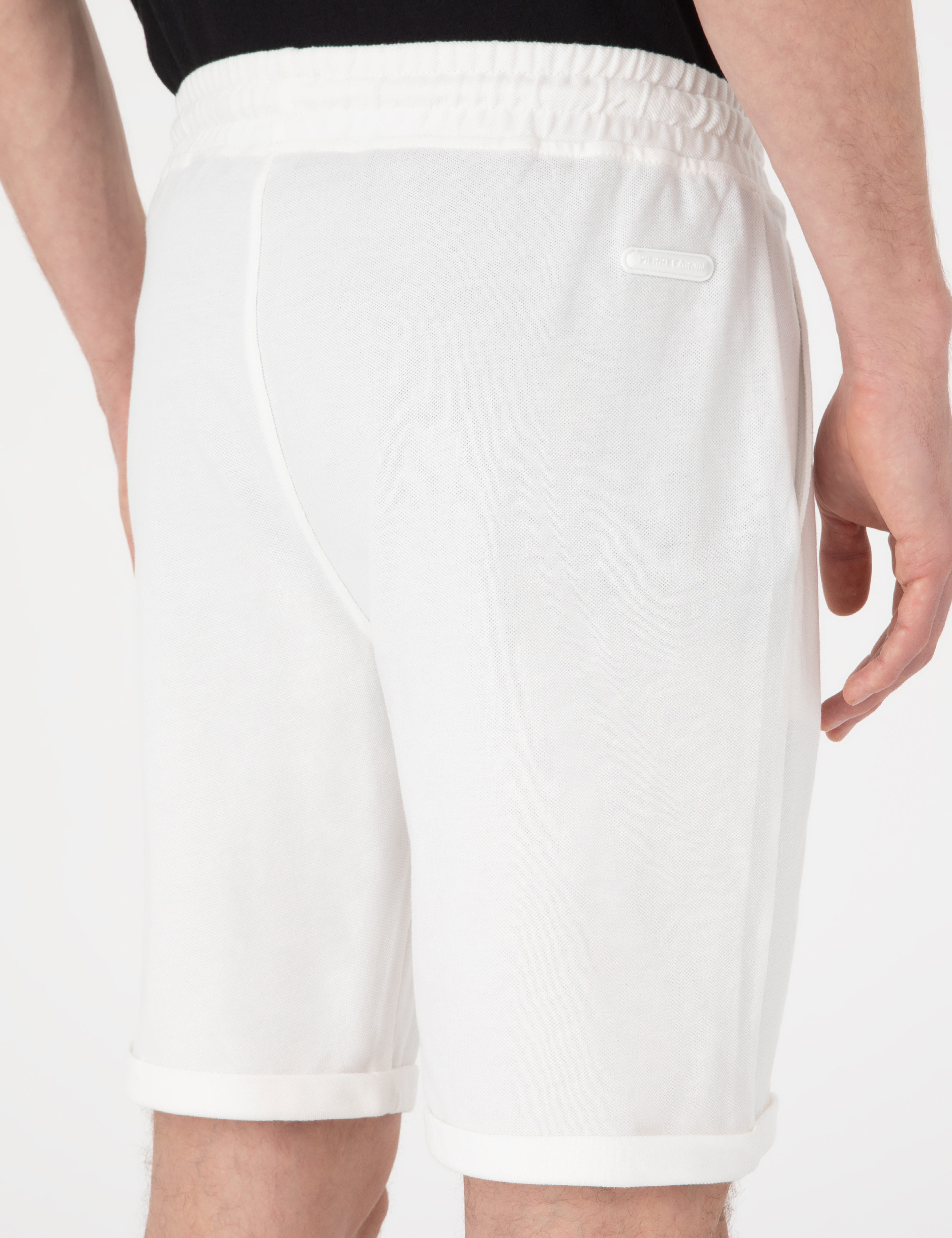 Ekru Regular Fit Örme Şort - Image 6